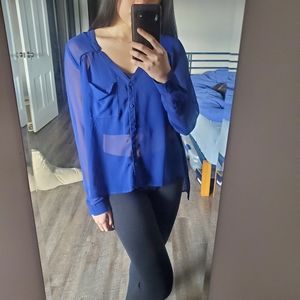 Sheer Button Down Urban Outfitters